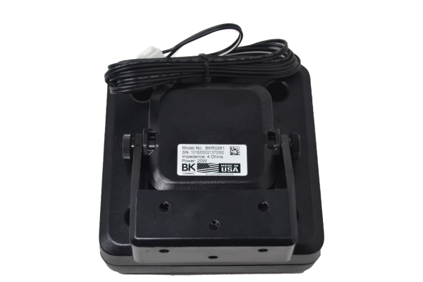 BK Technologies BKR0261 External Speaker 20watts, 4 Ohm, comes with mounting bracket for the BK Tech KNG-M Series Mobile radios