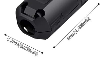 EMI RFI Ferrite Choke Snap On Noise Suppressor 7mm Black