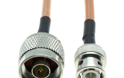 RG400 Custom Coax Jumper N-Male to BNC-Male 2 ft